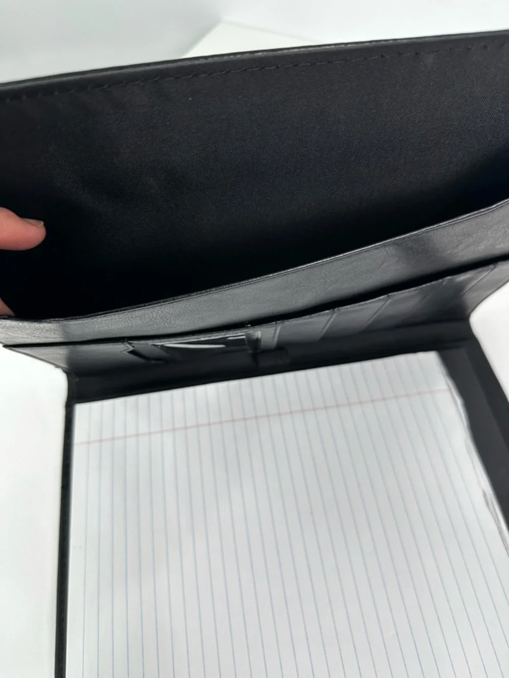 Leed's PPD Black Padfolio with Front Pocket, Legal Pad, & Inner Tablet Pocket